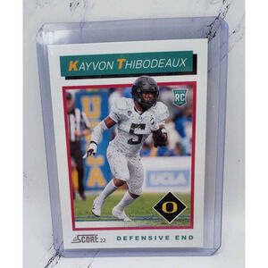 2022 Panini Score Throwback-Rookie RC- Kayvon Thibodeaux #TB7- New York Giants